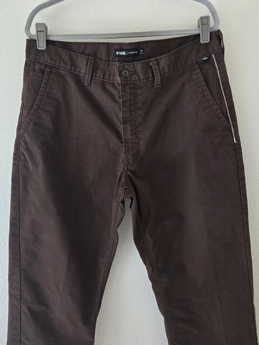 Vans Mikey February Authentic Relaxed Fit Cropped Chino Pants Mens Size 36 Brown